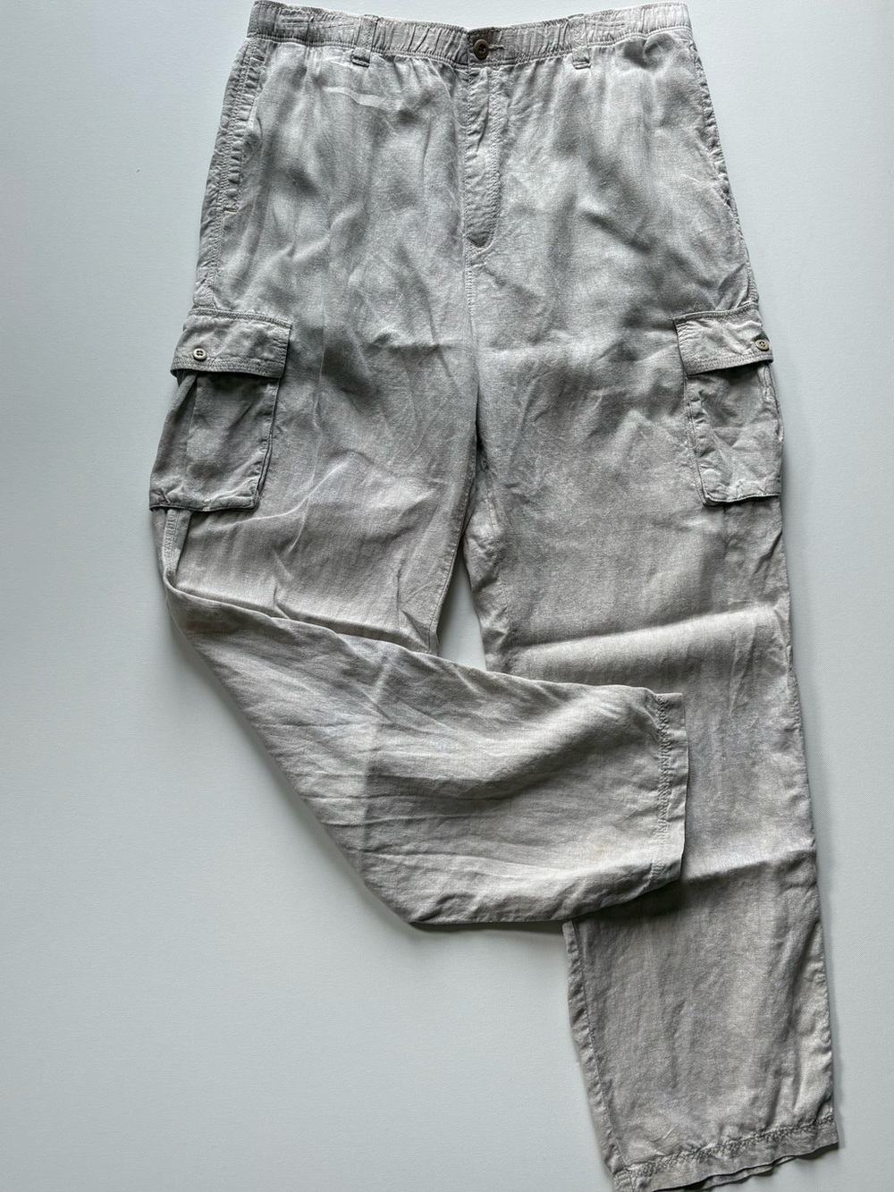 Tommy Bahama Relax Linen Cargo Pants Mens Large Vintage Y2K